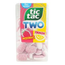 Драже двошарове зі смаком малини та лимона Tic Tac п/у 38.5г Драже двошарове зі смаком малини та лимона Tic Tac п/у 38.5г