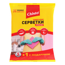 Серветки універсальні 32х36см Практик Chisto 6шт