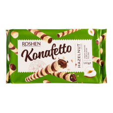 Трубочки вафельні Hazelnut Konafetto Roshen м/у 140г