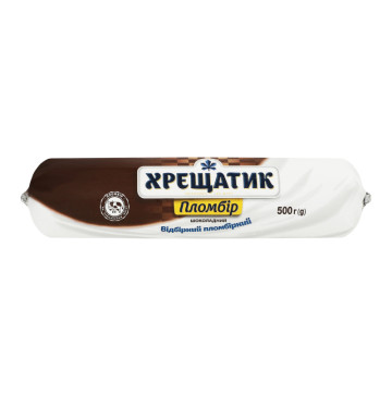 Морозиво 12% пломбір шоколадне Хрещатик м/у 500г