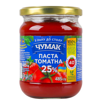 Паста томатна 25% Чумак с/б 485г