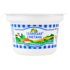 Сметана 15% Селянська ст 180г