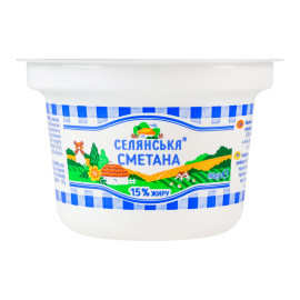 Сметана 15% Селянська ст 180г