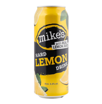 Пиво спеціальне 0.5л 4.4% пастеризоване Lemon Hard Drink Mike's з/б
