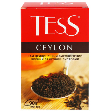 Чай чорний байховий листовий Ceylon Tess к/у 90г