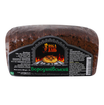 Хліб нарізний формовий Бородинівський Riga Хліб м/у 300г Хліб нарізний формовий Бородинівський Riga Хліб м/у 300г