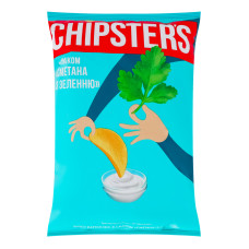 Чипси картопляні Сметана із зеленню Chipster's м/у 100г