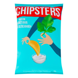 Чипси картопляні Сметана із зеленню Chipster's м/у 100г