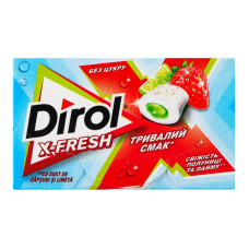 Гумка жувальна без цукру Свіжість полуниці та лайма X-Fresh Dirol к/у 19.5г