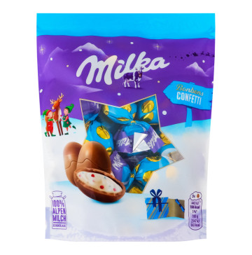 Шоколад молочний з молочною начинкою з цукровим драже у формі яйця Milka д/п 86г