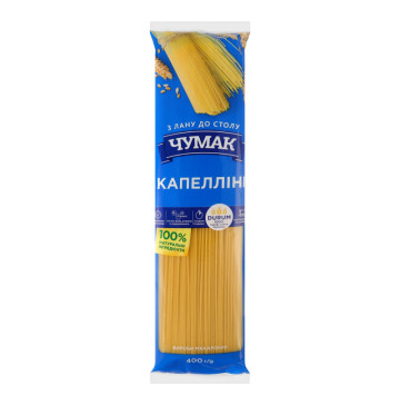 Вироби макаронні Капелліні Чумак м/у 400г
