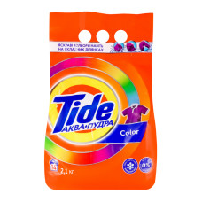 Засіб миючий синтетичний порошкоподібний Color Аква-Пудра Tide 2.1кг