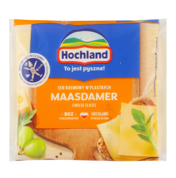 Сир плавлений 40% скибочки Maasdamer Hochland м/у 130г