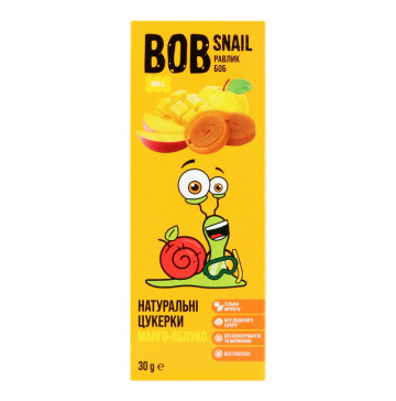 Цукерки фруктові натуральні Манго-яблуко Bob Snail к/у 30г