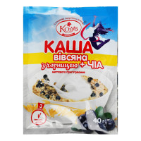 Каша миттєвого приготування Вівсяна з чорницею+чіа Козуб продукт м/у 40г