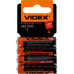 Батарейки сольові ААА 1.5V R03P Super Heavy Duty Videx 4шт