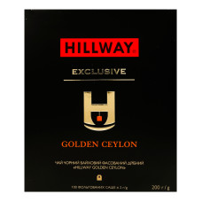 Чай чорний байховий дрібний Golden Ceylon Exclusive Hillway в/с к/у 100х2г