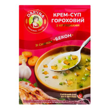 Крем-суп гороховий з крутонами Бекон Daryna м/у 18г Крем-суп гороховий з крутонами Бекон Daryna м/у 18г