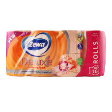 Папір туалетний 3-х шарова Cashmere Peach Deluxe Zewa 16шт