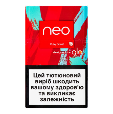 Виріб тютюновмісний для електричного нагрівання з фільтром Neo Ruby Boost 20шт