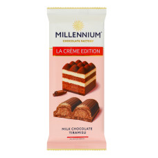 Шоколад молочний з кремовою начинкою зі смаком Тірамісу La creme edition Millennium м/у 100г