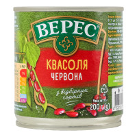 Квасоля червона стерилізована Ніжна Верес з/б 200г