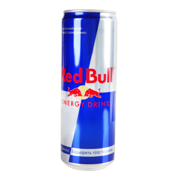 Напій енергетичний безалкогольний сильногазований з таурином Red Bull Energy drink з/б 473мл