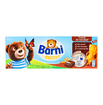 Тістечко бісквітне з шоколадною начинкою Barni к/у 150г