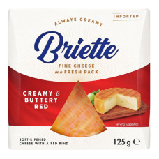 Сир 60% м’який Вершковий з червоною скоринкою Briette к/у 125г