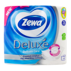 Папір туалетний 3-х шаровий Deluxe Zewa 4шт