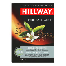 Чай чорний байховий листовий з ароматом бергамоту Fine Earl Grey Hillway в/с к/у 100г