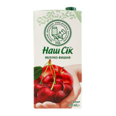 Нектар пастеризований Яблуко-вишня Наш сік т/п 1.93л