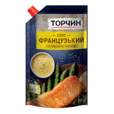 Соус із зернами гірчиці Французький Торчин д/п 200г Соус із зернами гірчиці Французький Торчин д/п 200г