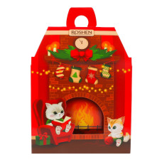 Набір подарунковий Новорічний камін Roshen к/у 665г