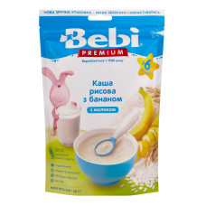 Каша молочна для дітей від 6міс Рисова з бананом Bebi Premium д/п 200г