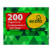 Серветки косметичні універсальні 2-х шарові 20х20см Green line Ecolo 200шт