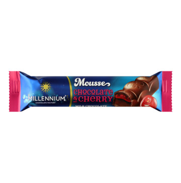 Шоколад молочний з мусовою та вишневою начинкою Chocolate&Cherry Mousse Millennium м/у 33г