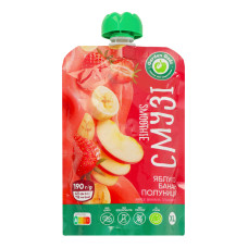 Пюре фруктове гомогенізоване стерилізоване Смузі яблуко-банан-полуниця Garden Gadz д/п 190г