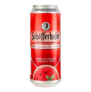 Суміш пива з соком 0.5л 2.5% Кавун-м'ята Schofferhofer