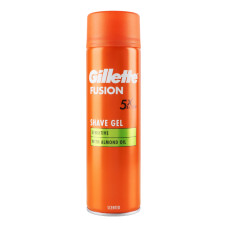 Гель для гоління для чутливої шкіри З мигдалевою олією Fusion 5 Gillette 200мл