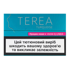 Виріб тютюновмісний для електричного нагрівання з фільтром Terea Turquoise 20шт