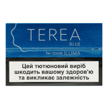 Виріб тютюновмісний для електричного нагрівання з фільтром Terea Blue 20шт