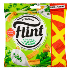 Сухарики пшенично-житні Сметана із зеленню Flint м/у 140г Сухарики пшенично-житні Сметана із зеленню Flint м/у 140г