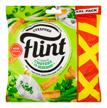 Сухарики пшенично-житні Сметана із зеленню Flint м/у 140г