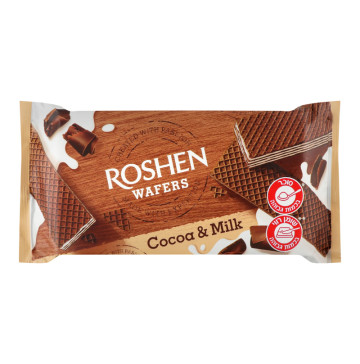 Вафлі Cocoa&Milk Wafers Roshen м/у 216г