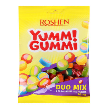 Цукерки желейні Duo Mix Yummi Gummi Roshen м/у 70г