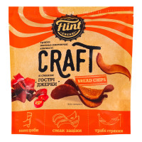 Грінки житньо-пшеничні хвилясті Гострі джерки Craft Bread chips Flint д/п 90г