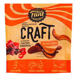 Грінки житньо-пшеничні хвилясті Гострі джерки Craft Bread chips Flint д/п 90г
