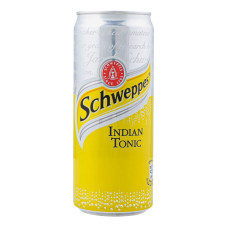 Напій безалкогольний сильногазований Indian Tonic Schweppes з/б 330мл