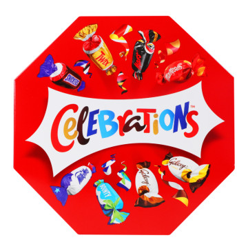 Набір цукерок та печива у подарунковій упаковці Восьмикутник Celebrations к/у 385г